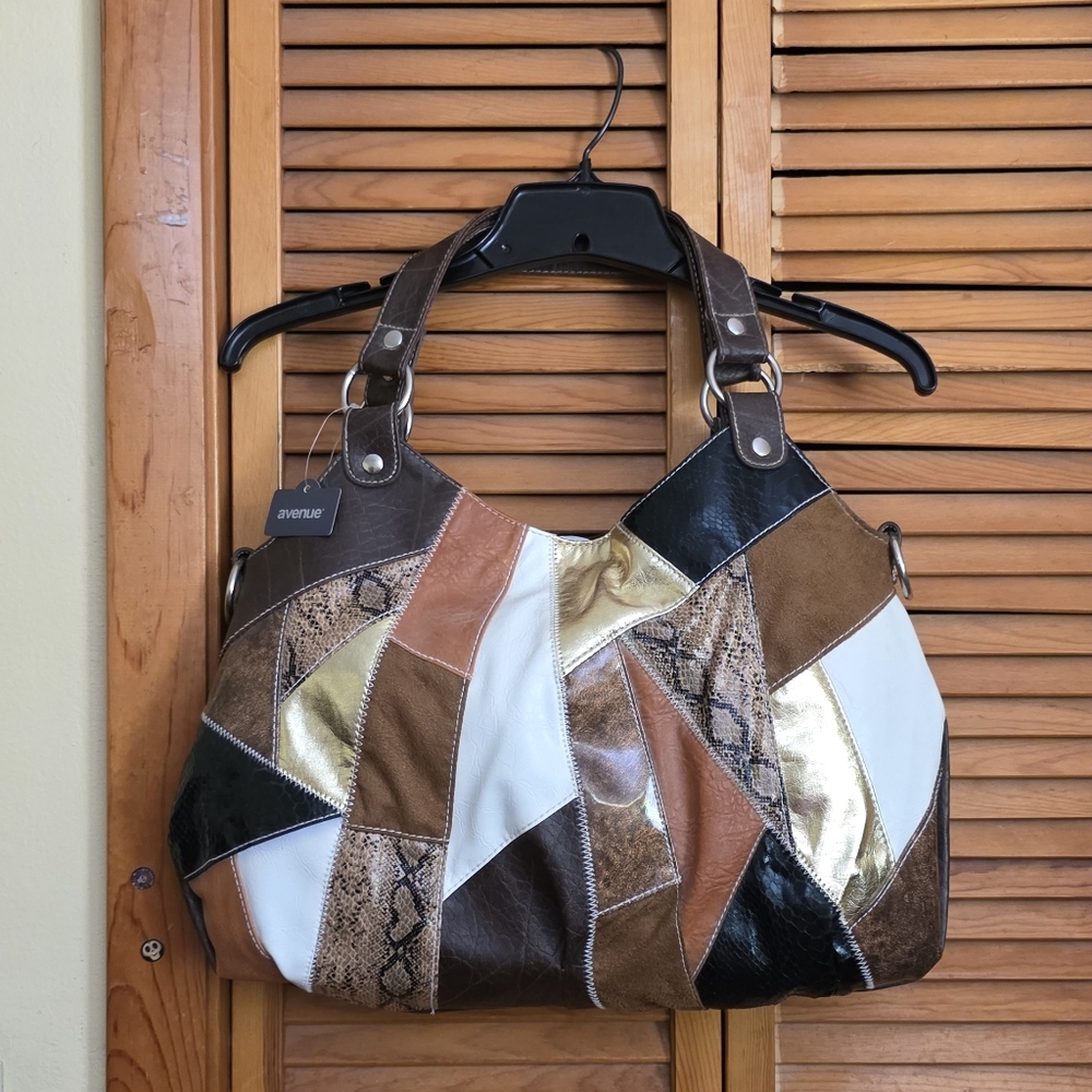NWT Avenue Boho Multicolor Patchwork Shoulder Bag